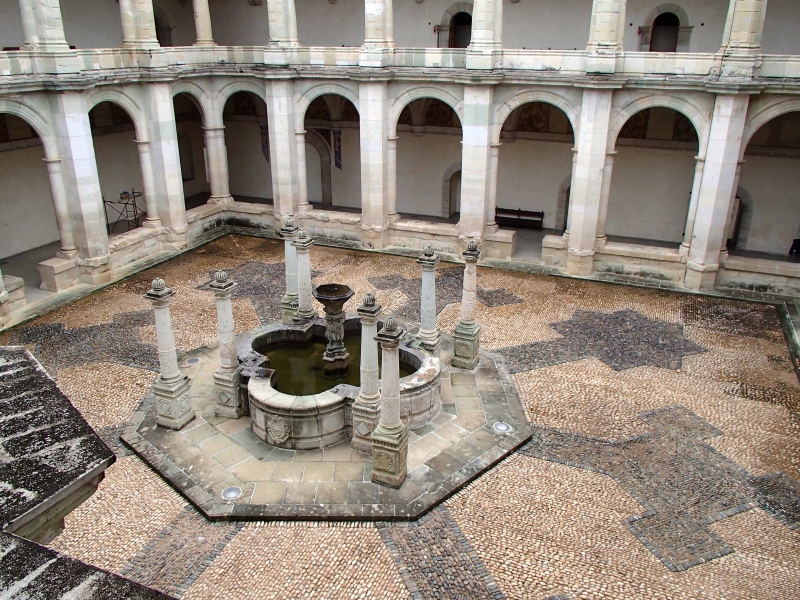 A view of the courtyard inside the monastery